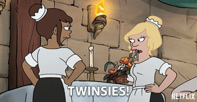 Two Women Twinsies GIF