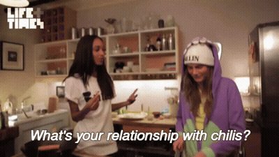 Two Women What's Your Relationship With Chilis Kitchen GIF