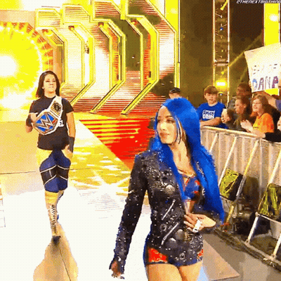 Two Women With Blue Hair Walking Red Carpet Sign The Next Thing GIF