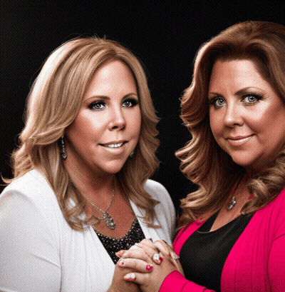 Two Women With Folded Hands GIF