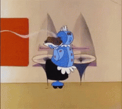 Two Women With Lamp On Top GIF