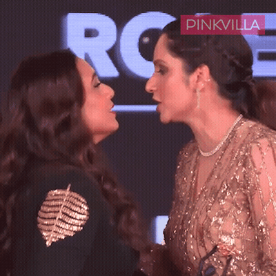 Two Women With Pinkvilla Logo GIF
