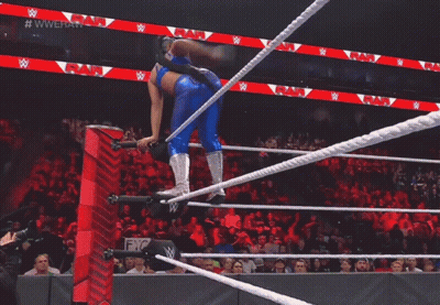 Two Women Wrestling In Ring Saying WWERAW GIF