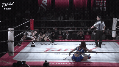 Two Women Wrestling In TJPW Ring GIF