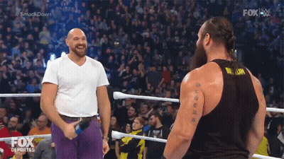 Two Wrestlers Are Standing In A Ring With Fox Deportes Written On The Bottom Right GIF