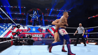 Two Wrestlers Fighting With Its Great Sign GIF