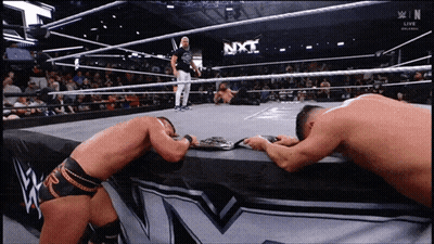 Two Wrestlers In NXT Ring GIF
