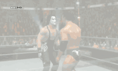 Two Wrestlers In Ring With WWE HD GIF