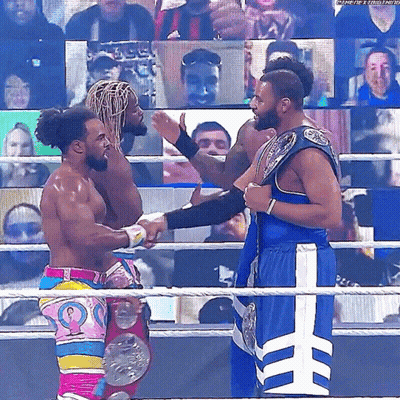 Two Wrestlers Shaking Hands GIF