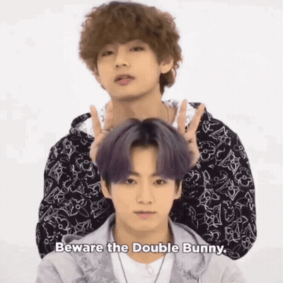 Two Young Men Beware The Double Bunny GIF