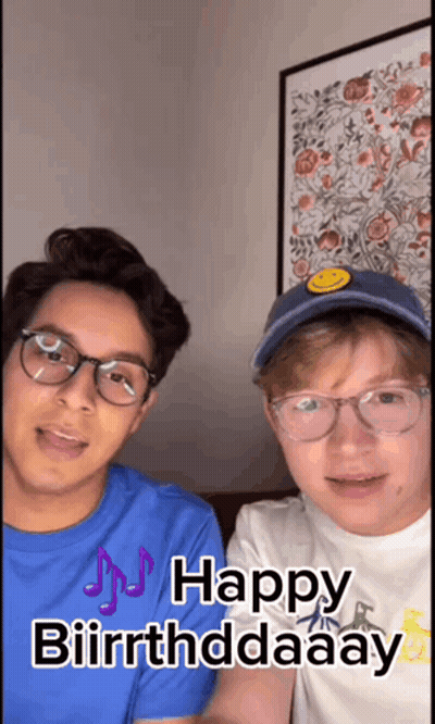 Two Young Men Happy Biirrthddaay GIF