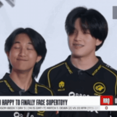 Two Young Men Happy To Finally Face Supertoy GIF