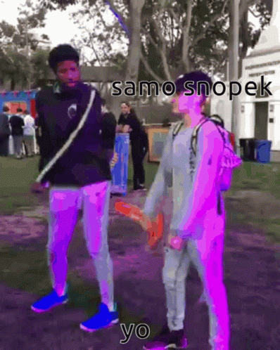 Two Young Men In Park Samo Snopek Yo GIF
