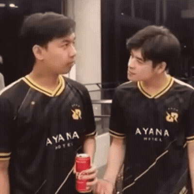 Two Young Men One Holding Soda Can GIF