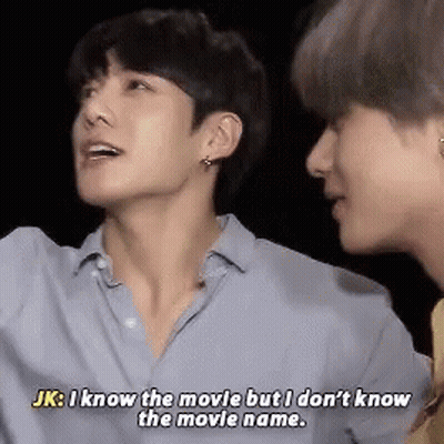 Two Young Men Talking One Says JK I Know The Movie But I Don't Know The Movie Name GIF