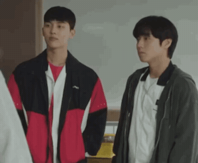 Two Young Men Talking GIF
