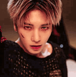 TXT Taehyun Seductively Staring GIF