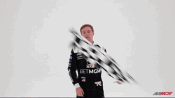 Tyler Reddick Waving Big Flag GIF