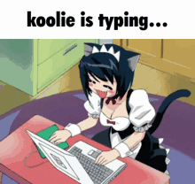 Typing Koolie Cat Maid
