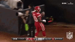Tyreek Hill Calling On Rugby Ball GIF
