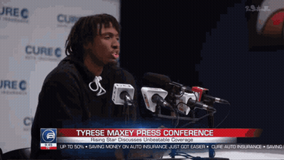 Tyrese Maxey Press Conference GIF