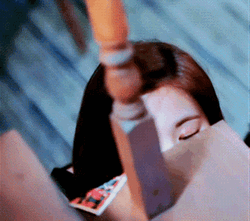 Tzuyu Hiding Beside The Stairs GIF