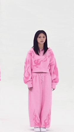 Tzuyu Standing Tzuyu Pink Sweats GIF