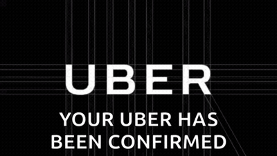 Uber Logo On Black Background GIF
