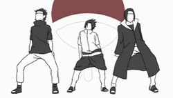 Uchiha Itachi Sasuke Obito Dance Swaying GIF