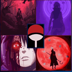Uchiha Itachi Sasuke Silhouette Fan Made Art GIF