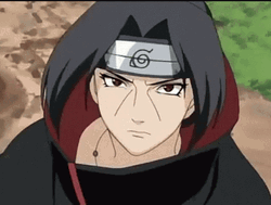 Uchiha Itachi Serious Look Intense Ready To Fight GIF