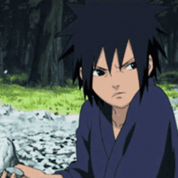 Uchiha Madara Young Kid Playing With Rock GIF