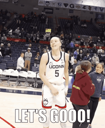 UConn Basketball Player On Court GIF