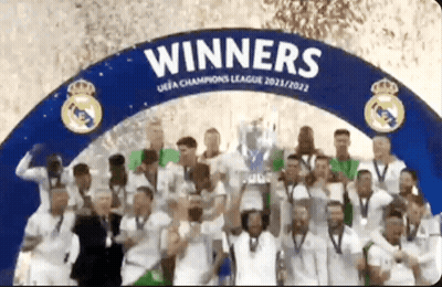 UEFA Champions League Winners Celebrating GIF