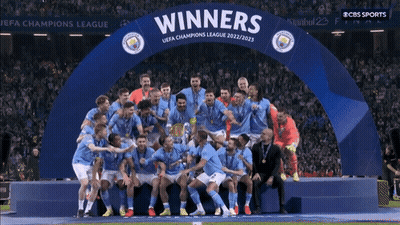 UEFA Champions League Winners Celebrating GIF