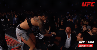 UFC Decade Review Woman Shaking Hands GIF