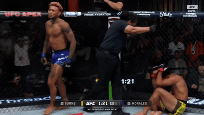 UFC Fight Burns Vs Morales GIF