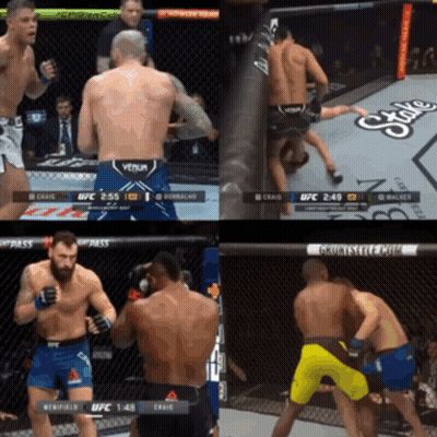 UFC Fight Craig Vs Walker Collage GIF