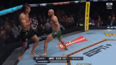 UFC Fight Lopes Vs Silva Live On ESPN GIF