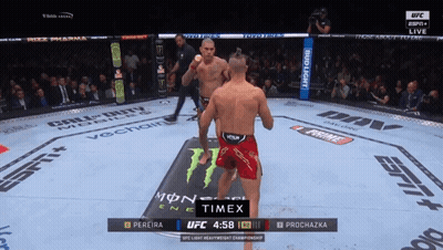 UFC Fight Pereira Vs Prochazka Broadcast On Timex GIF