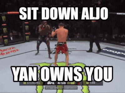 UFC Fight Screenshot Sit Down Aljo Yan Owns You GIF