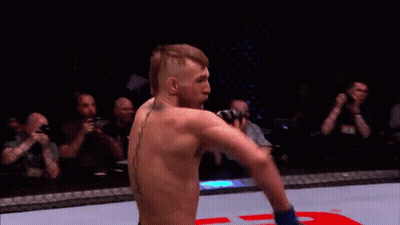 UFC Fighter Celebrating In Cage GIF