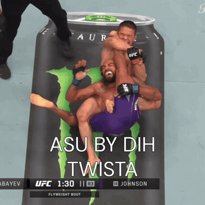Ufc Fighters Are Laying On Top Of A Monster Energy Drink GIF