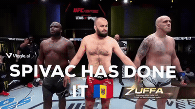 UFC Fighters Standing In Front Of Spivac Has Done It Sign GIF