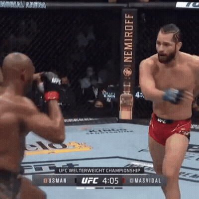Ufc Welterweight Championship Between Gusman And Masvidal At 4:05 GIF