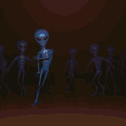 Ufo Alien Dancing On The Dark GIF | GIFDB.com