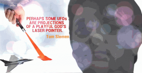 UFO Poster With Playful God Laser GIF