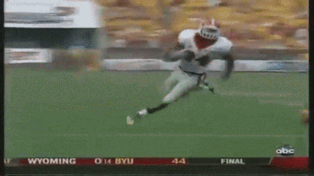 Uga Football Player Knowshon Moreno Avoiding Opponent GIF