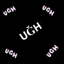 Ugh Texts With Black Background GIF