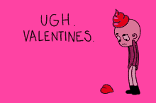 Ugh Valentines Man Kicking Heart GIF